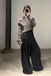 BASERANGE Macaulay Sweater Merino Wool France BAS-KMAL-BM-WI22-0 Mixed Rock Brown KMAL-BM-WI22